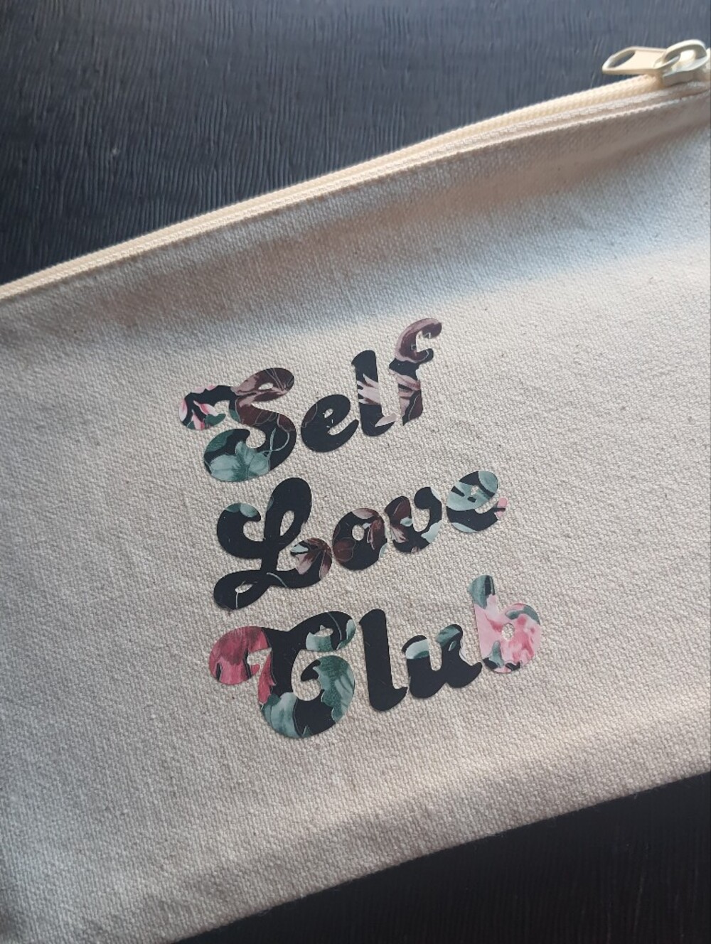 Canvas Cosmetic Bag Self Love Club